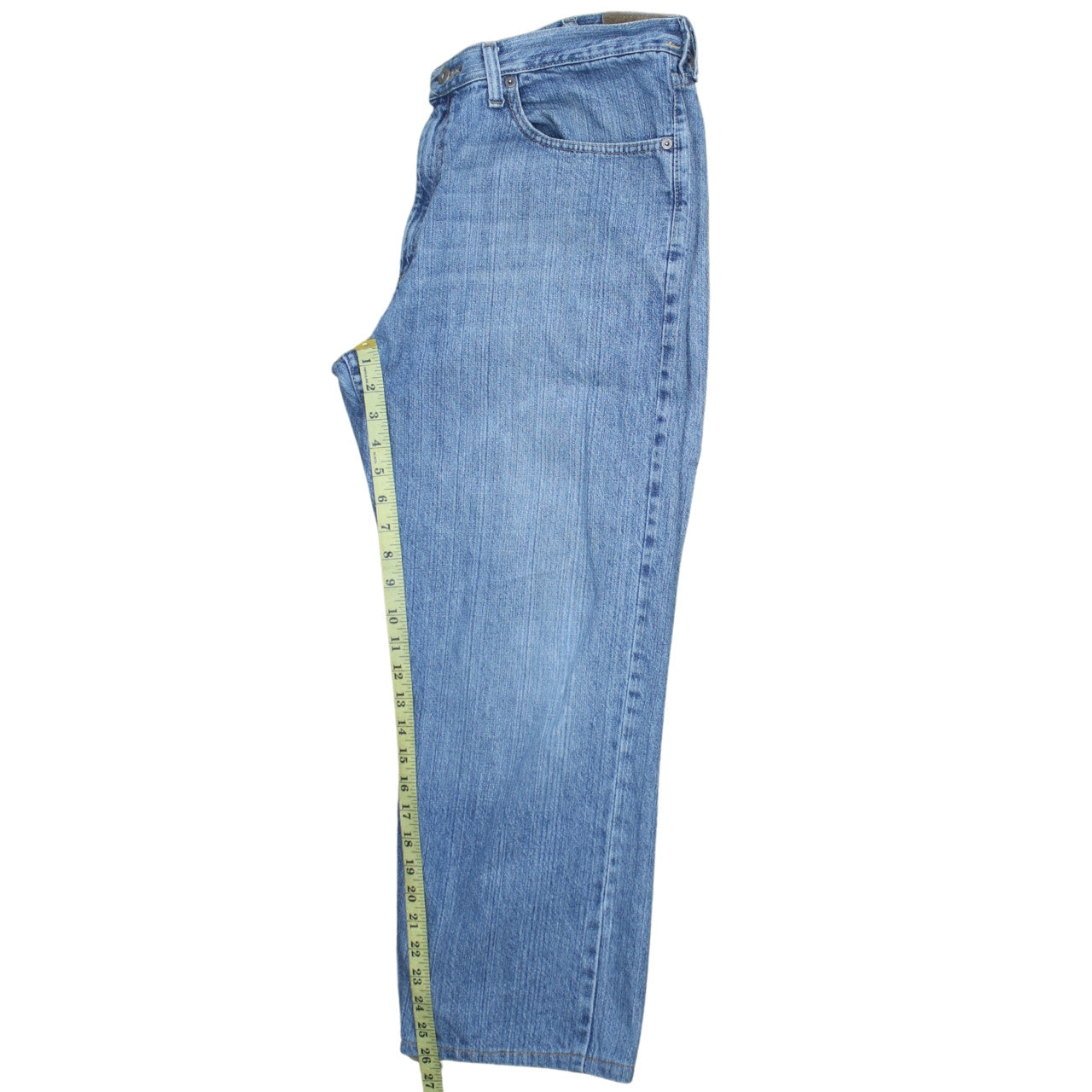 Lee Men's Blue 38x32 Straight Fit Denim Jeans