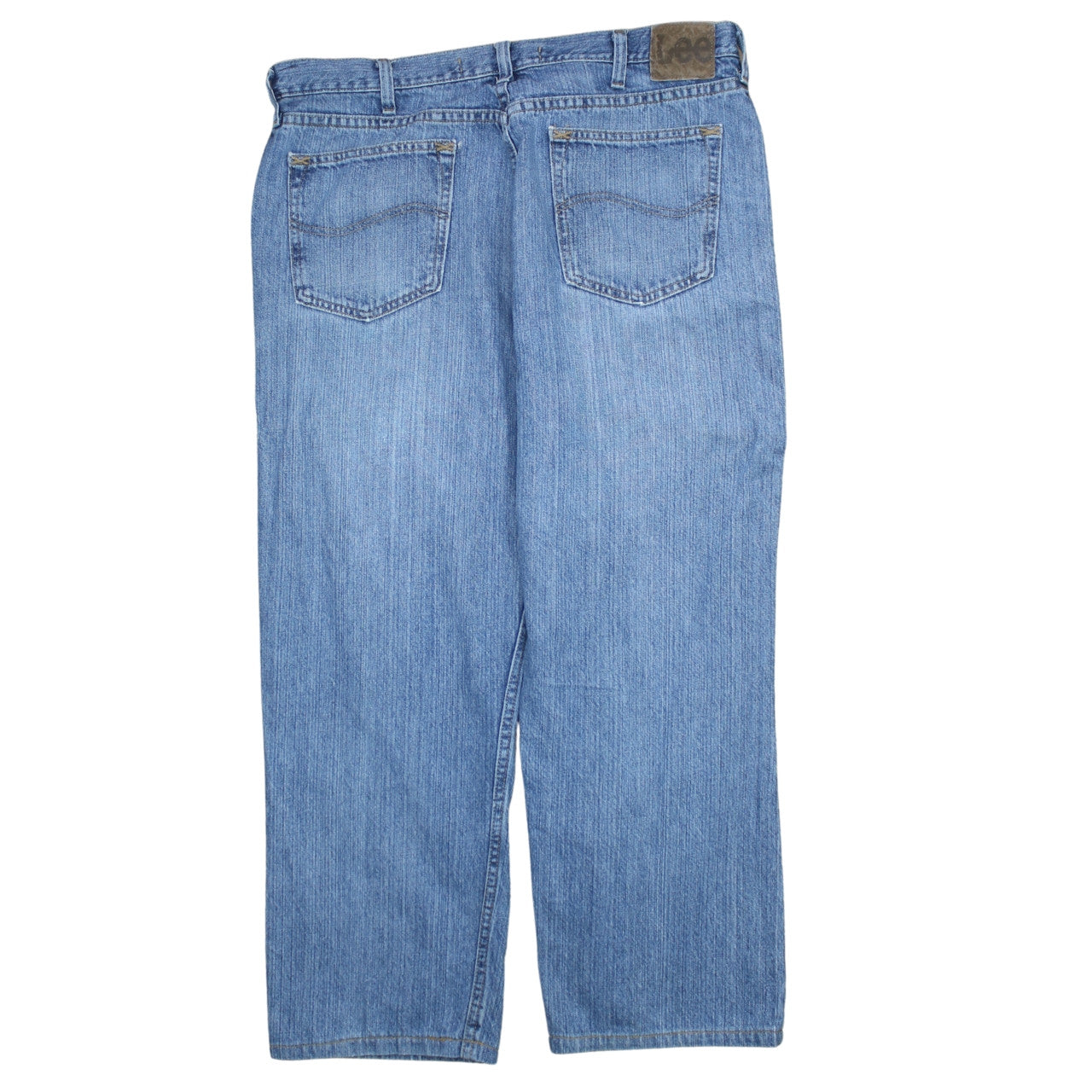 Lee Men's Blue 38x32 Straight Fit Denim Jeans