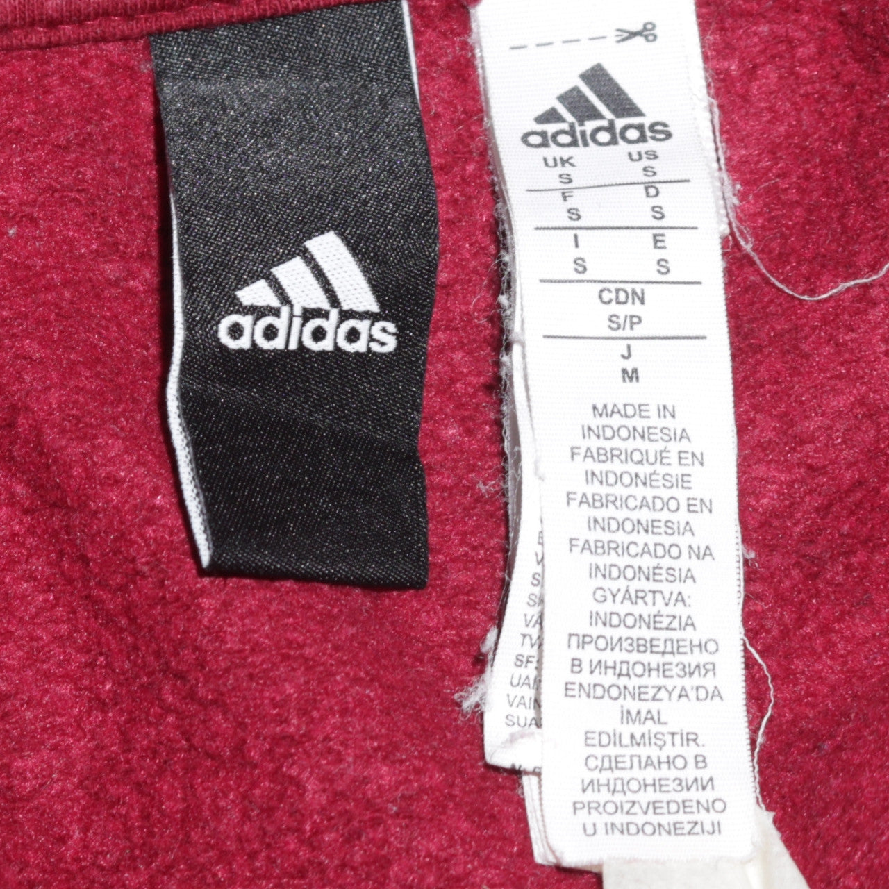 Adidas Men's Red Pullover Hoodie Size S Graphic Sports Fleece
