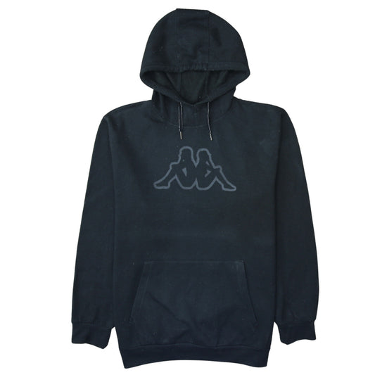 Kappa Men's Black 2XL Pullover Hoodie with Logo Pocket