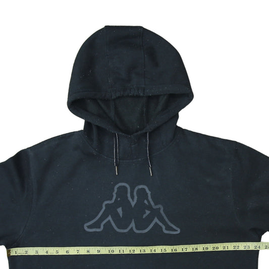 Kappa Men's Black 2XL Pullover Hoodie with Logo Pocket