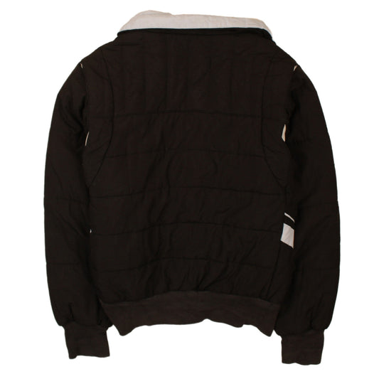 Puma Women Black Mid-Length Full Zip Lined Activewear Jacket M