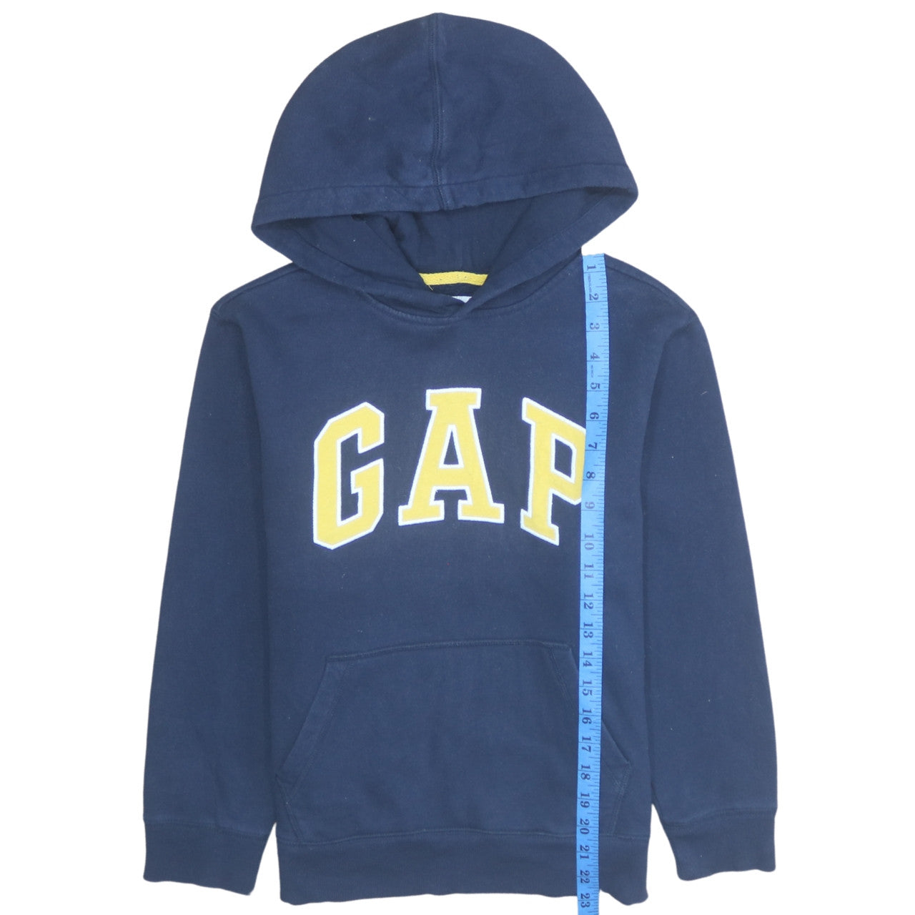 GAP Boys Blue Pullover Hoodie Size 10 Years Logo Fleece Sweatshirt