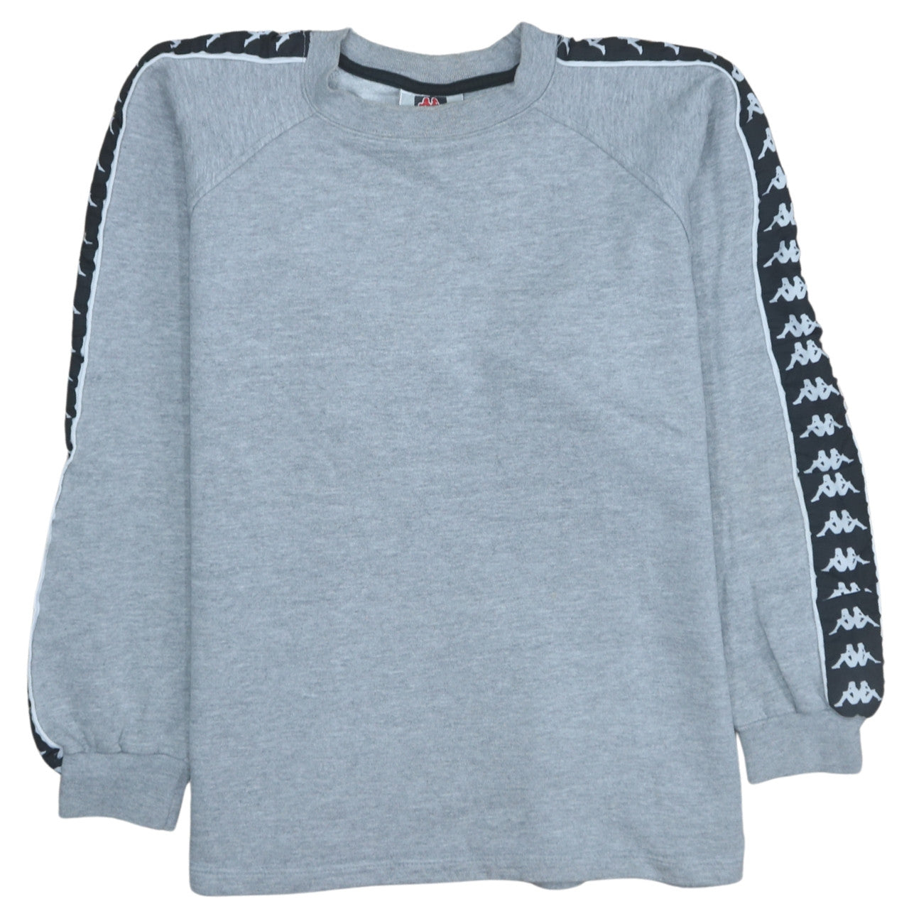 Kappa Womens Grey Logo Tape Sweatshirt Large Casual Pullover