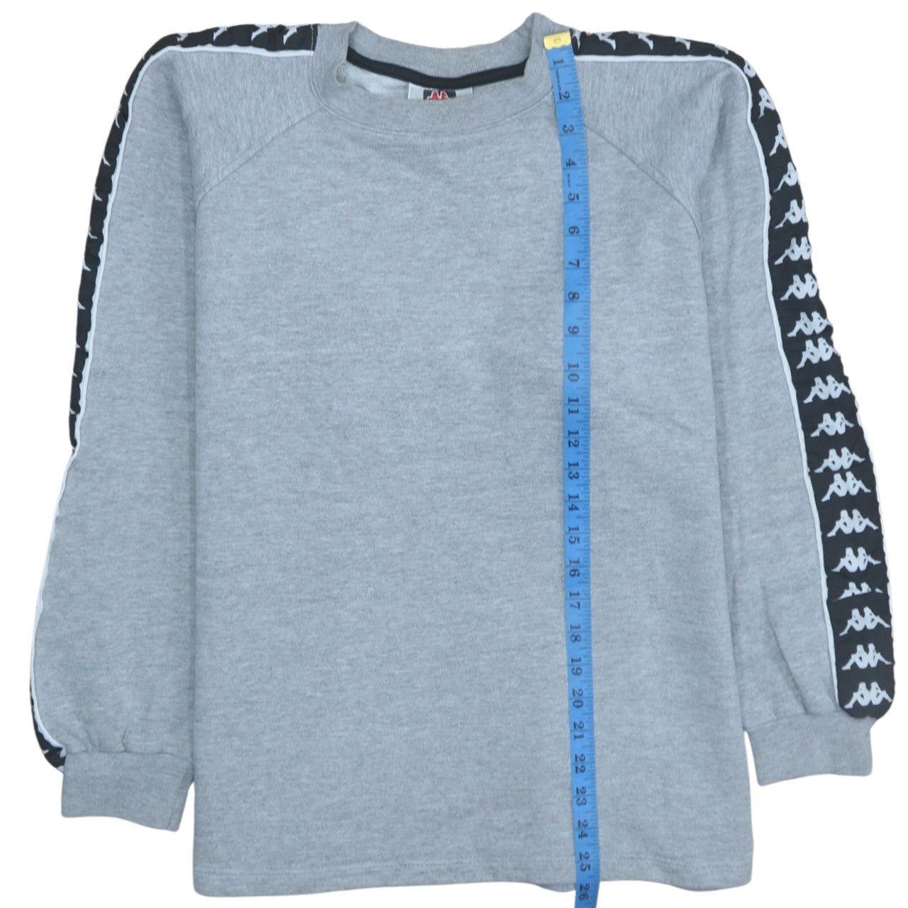 Kappa Womens Grey Logo Tape Sweatshirt Large Casual Pullover