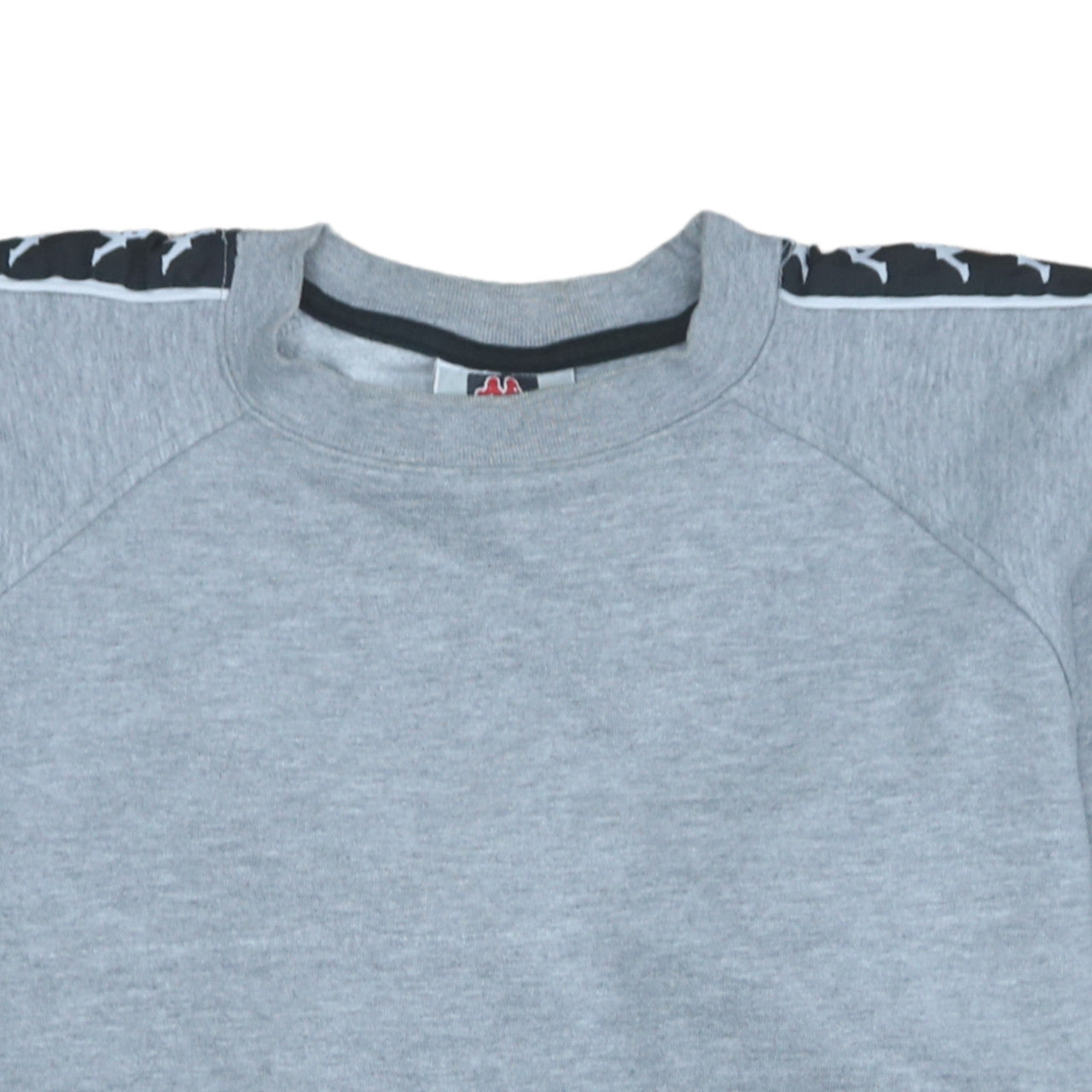 Kappa Womens Grey Logo Tape Sweatshirt Large Casual Pullover