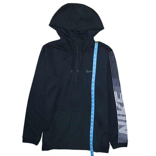 Nike Men's Black Dri-Fit 1/4 Zip Pullover Hoodie Size M