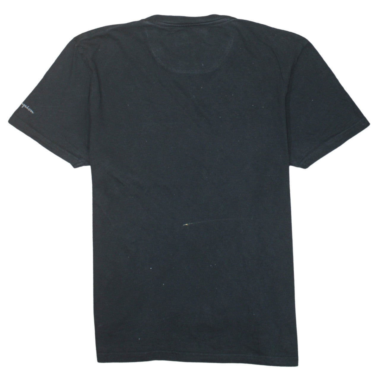 Champion Men's Black Cotton Crew Neck Short Sleeve T-Shirt M