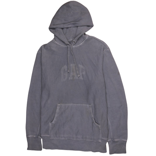 GAP Men's Grey Pullover Hoodie XL Regular Fit Logo Fleece