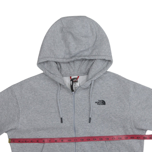 The North Face Womens Grey Full Zip Hoodie Size M Cotton Blend