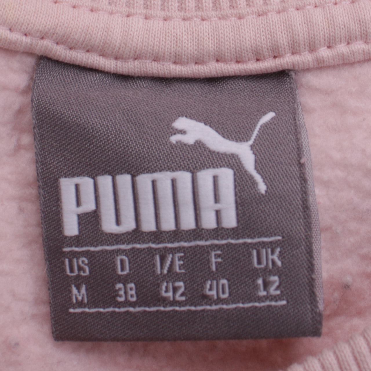 Puma Womens Pink Crew Neck Logo Sweatshirt Size 12