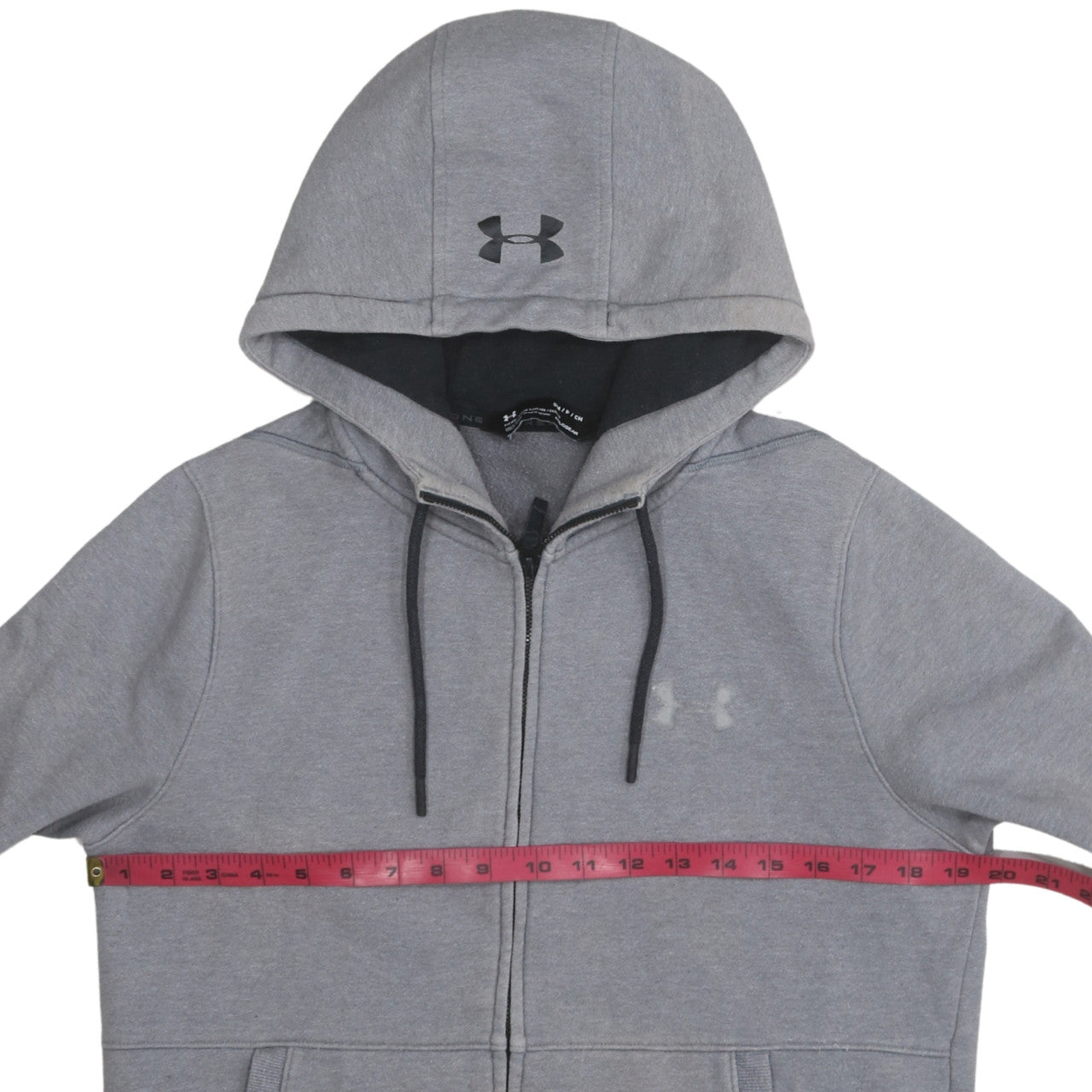 Under Armour Mens Grey Small Full Zip Hoodie Fleece ColdGear