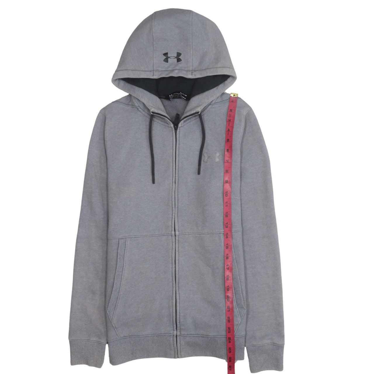 Under Armour Mens Grey Small Full Zip Hoodie Fleece ColdGear