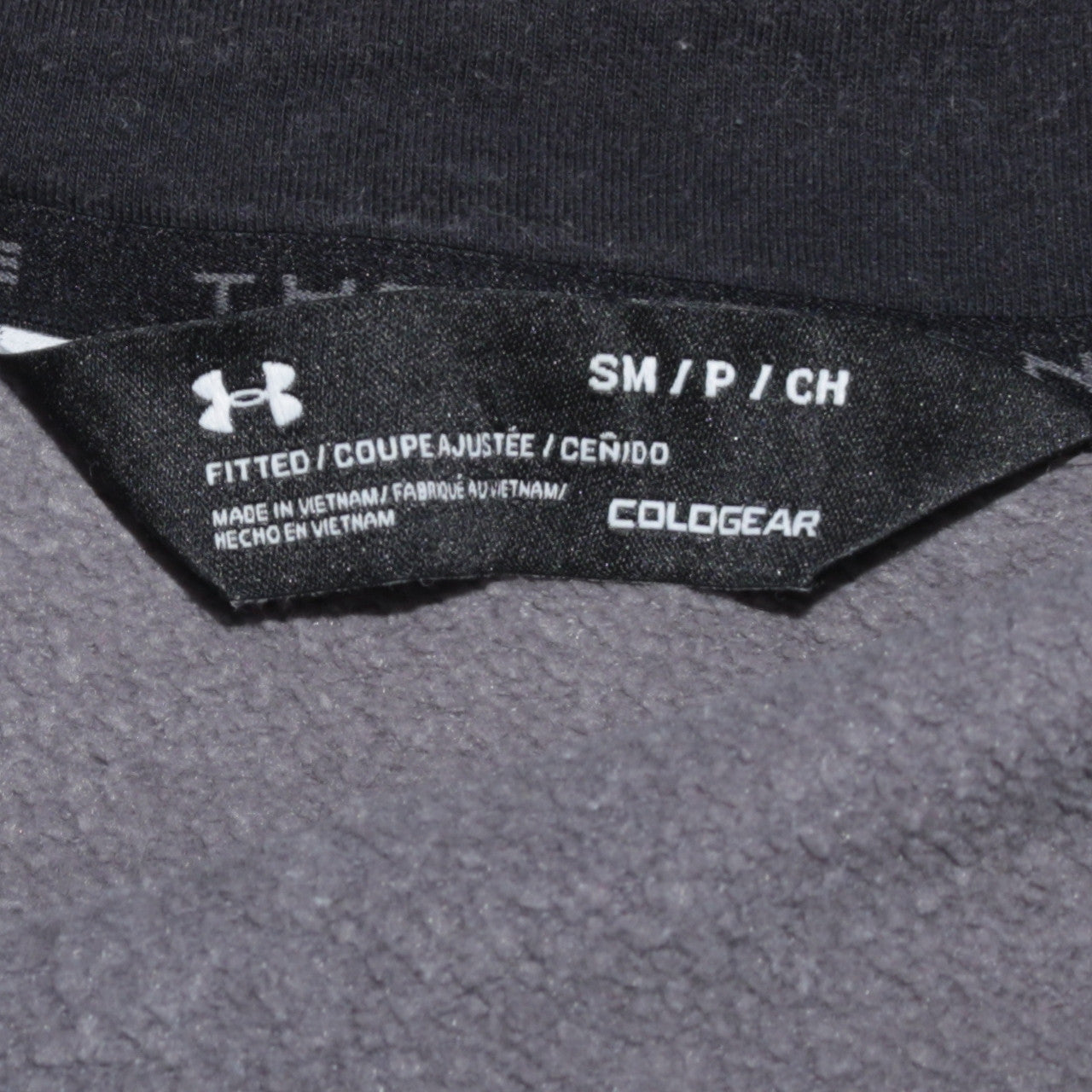 Under Armour Mens Grey Small Full Zip Hoodie Fleece ColdGear