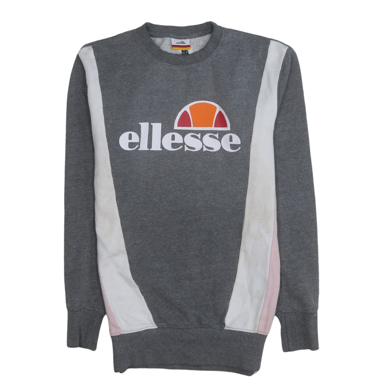 Ellesse Women's Grey Colourblock Logo Sweatshirt UK 8