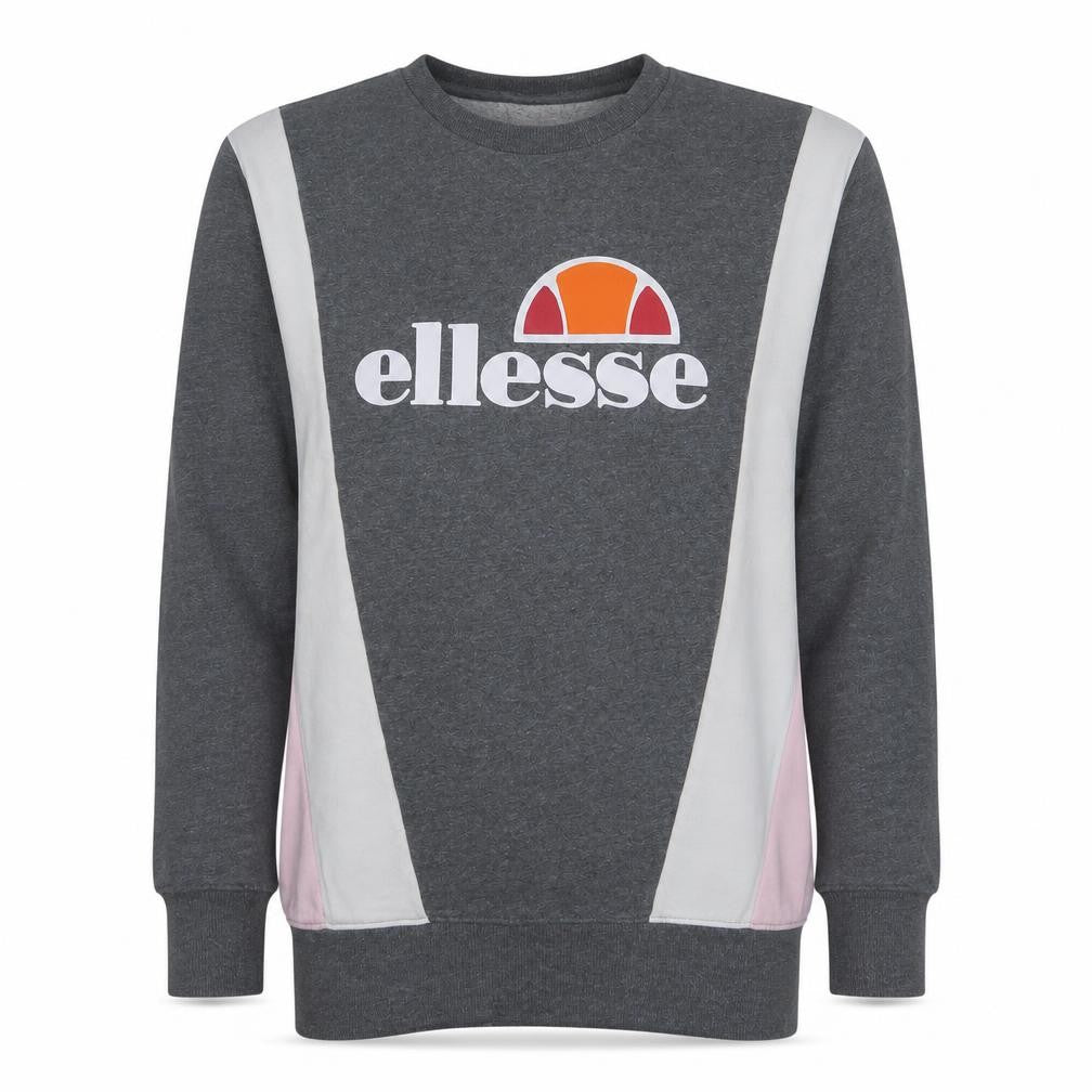 Ellesse Women's Grey Colourblock Logo Sweatshirt UK 8