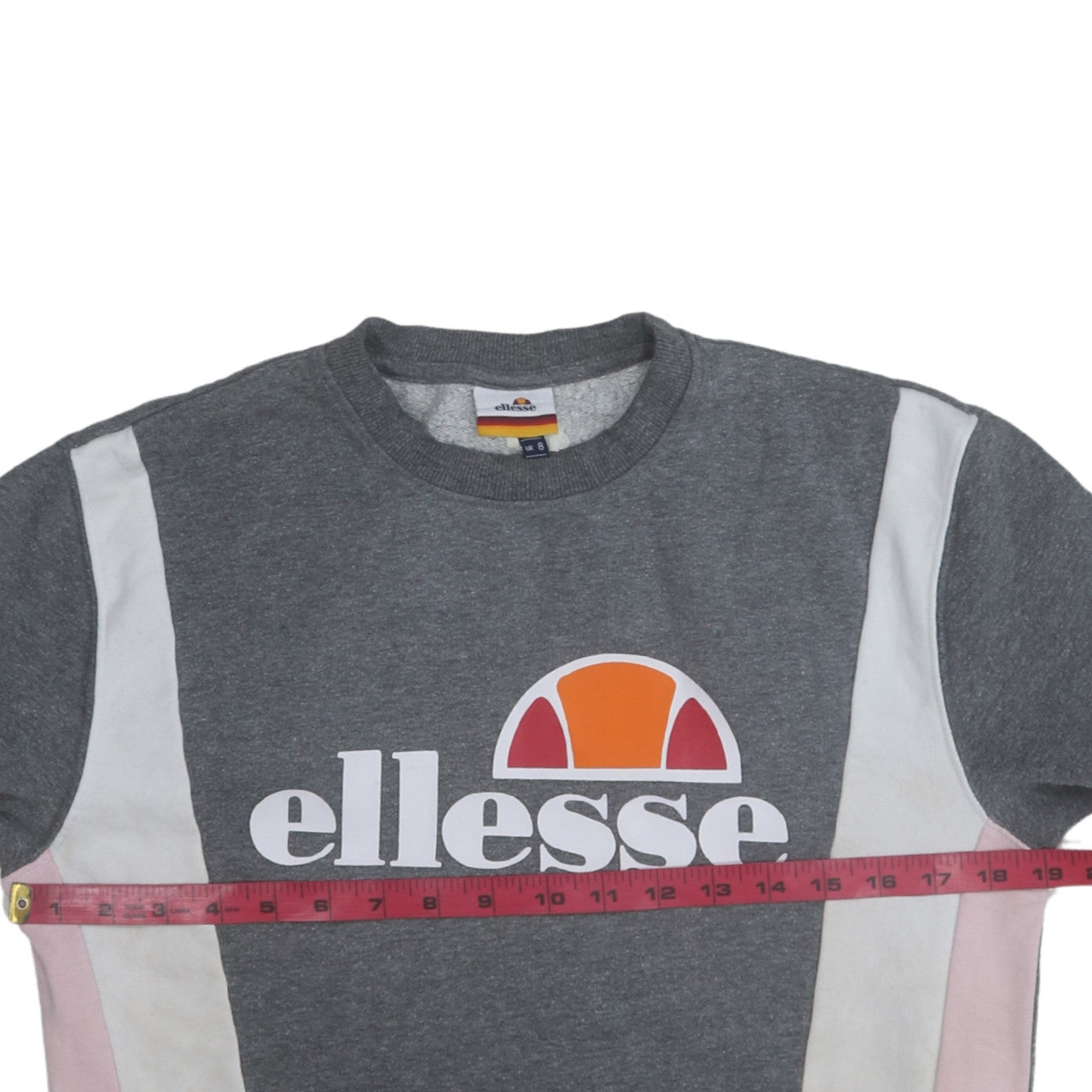 Ellesse Women's Grey Colourblock Logo Sweatshirt UK 8