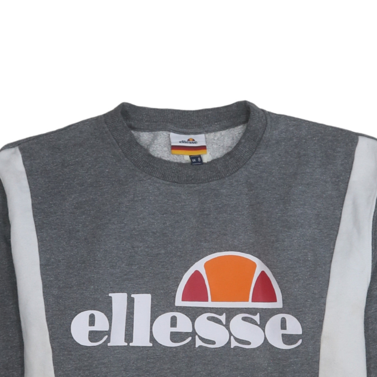 Ellesse Women's Grey Colourblock Logo Sweatshirt UK 8