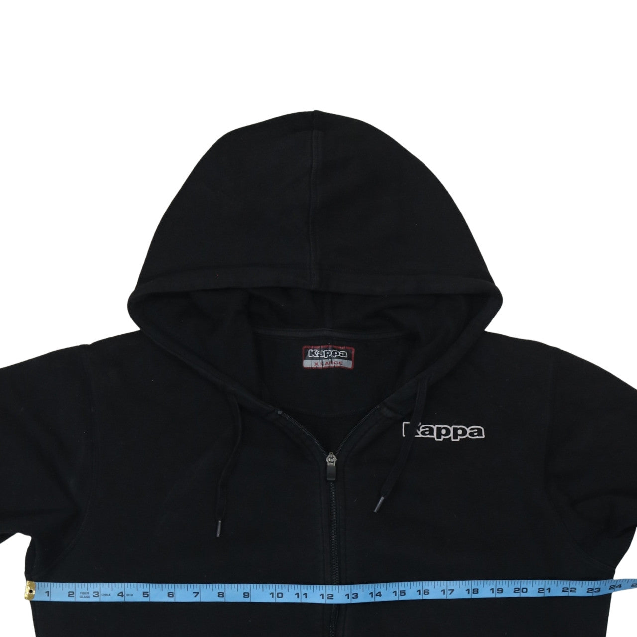 Kappa Men's Black XL Full Zip Hoodie Sweatshirt