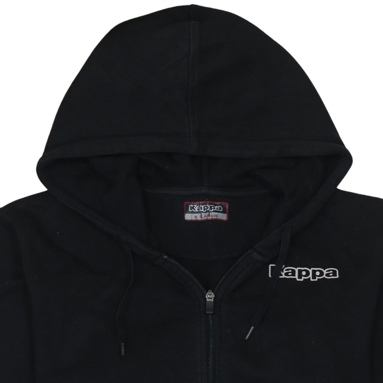 Kappa Men's Black XL Full Zip Hoodie Sweatshirt