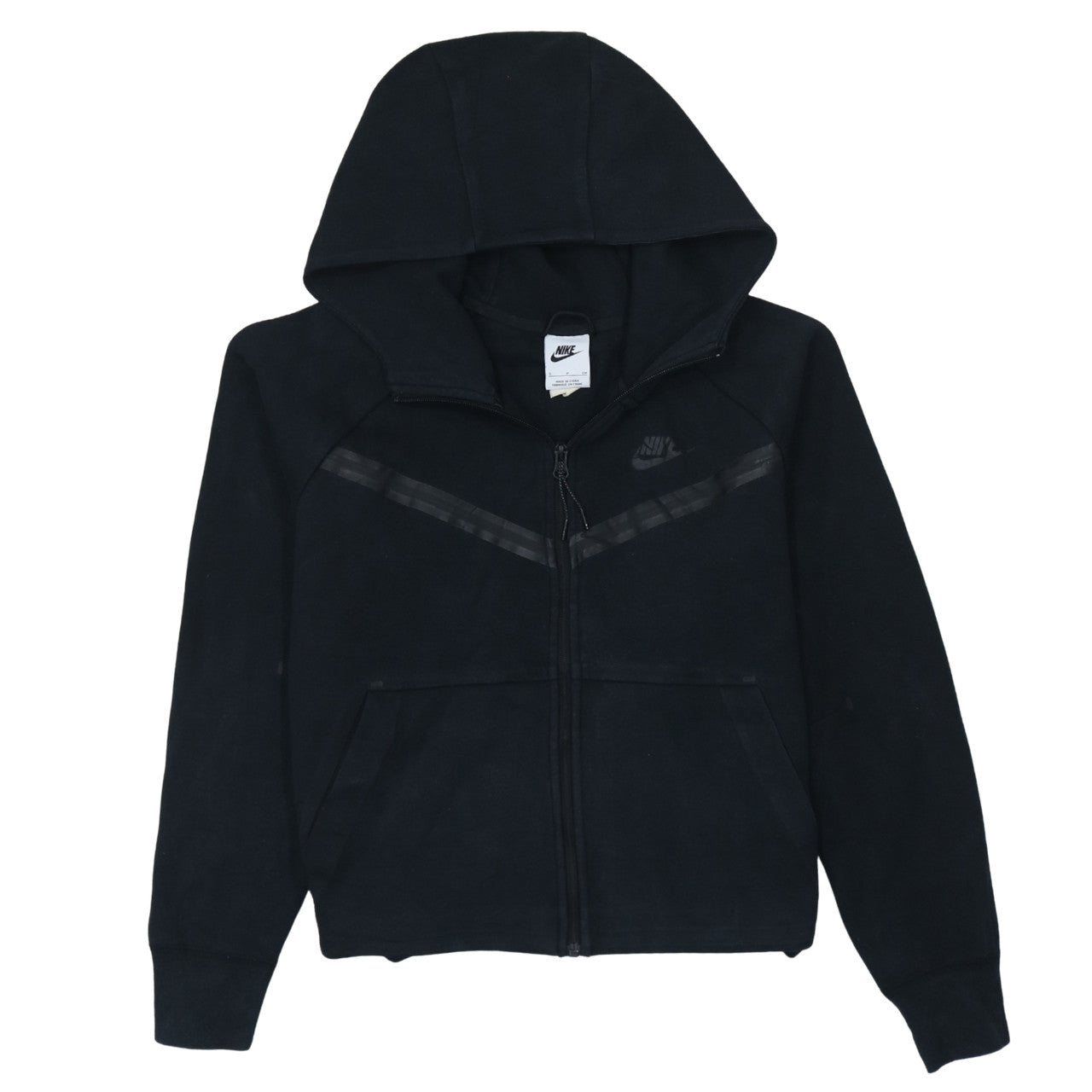 Nike Women's Black Full Zip Hoodie Small Cotton Blend Sportswear