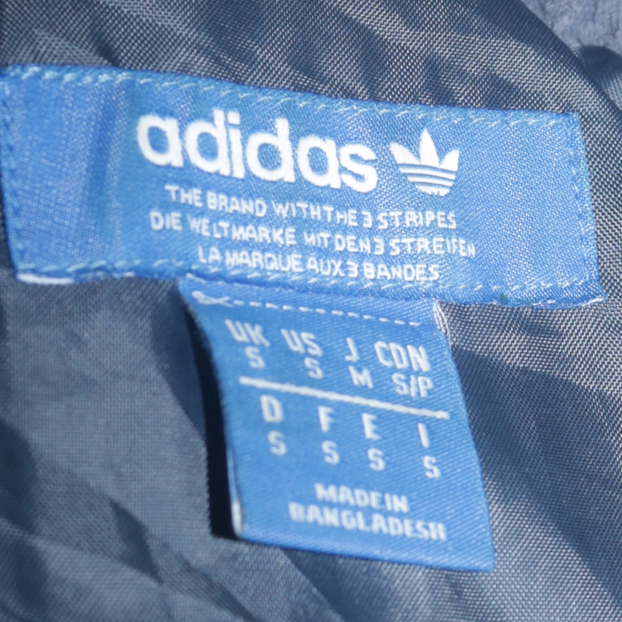 Adidas Men's Blue Hooded Puffer Jacket Size S Regular Fit
