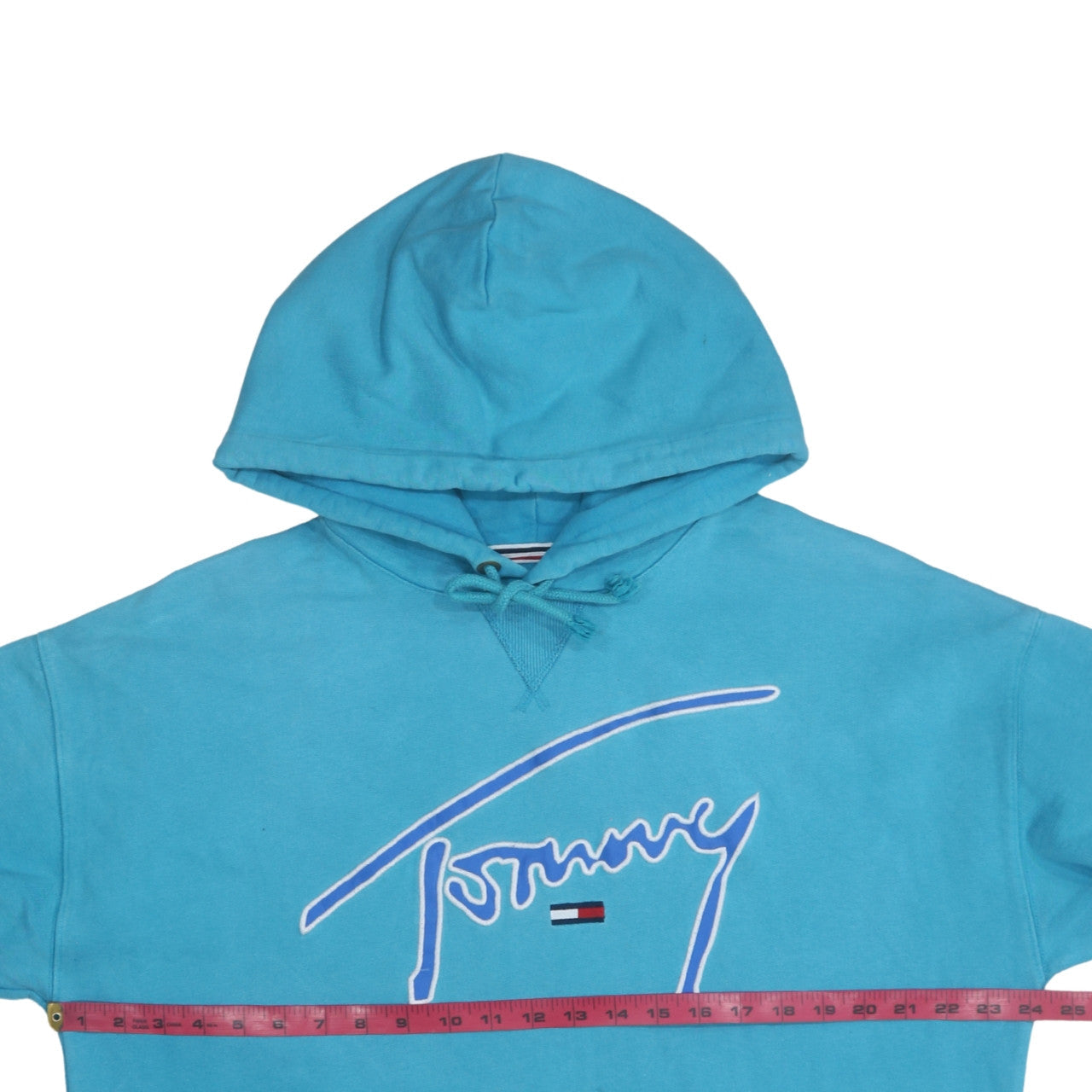 Tommy Jeans Men’s Blue XL Pullover Hoodie with Logo Print