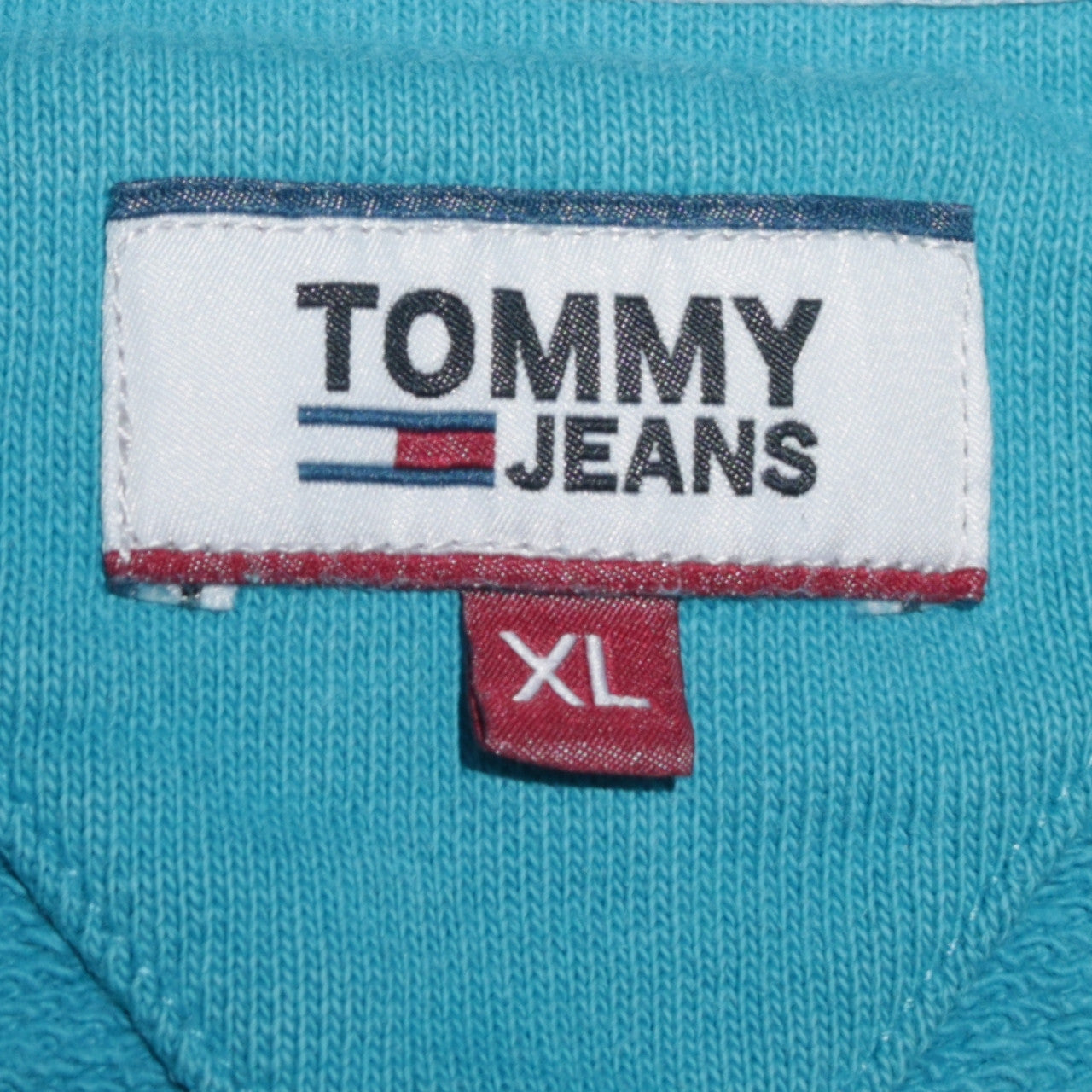 Tommy Jeans Men’s Blue XL Pullover Hoodie with Logo Print