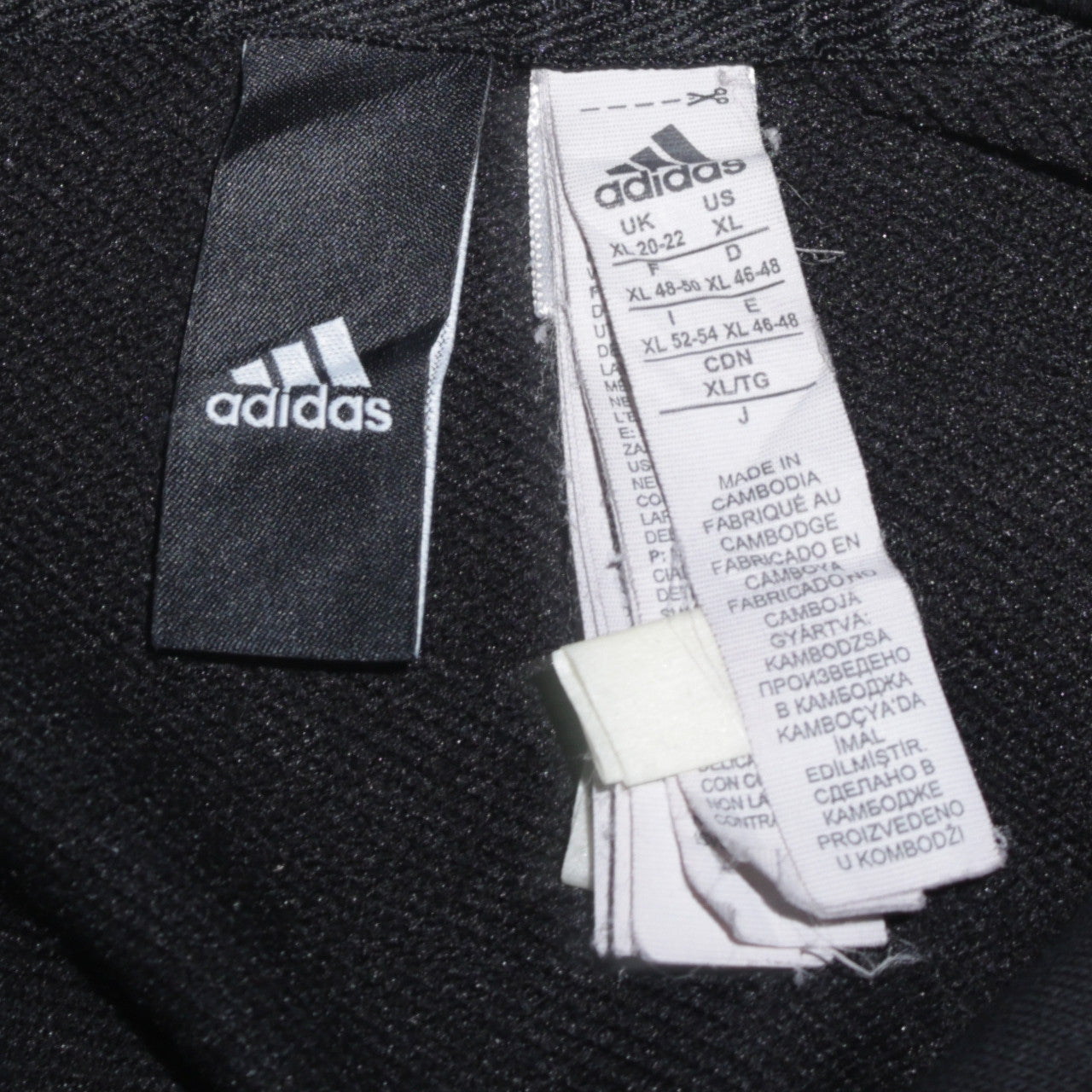 Adidas Women Black XL Pullover Hoodie Sweatshirt Logo Print Cotton Blend