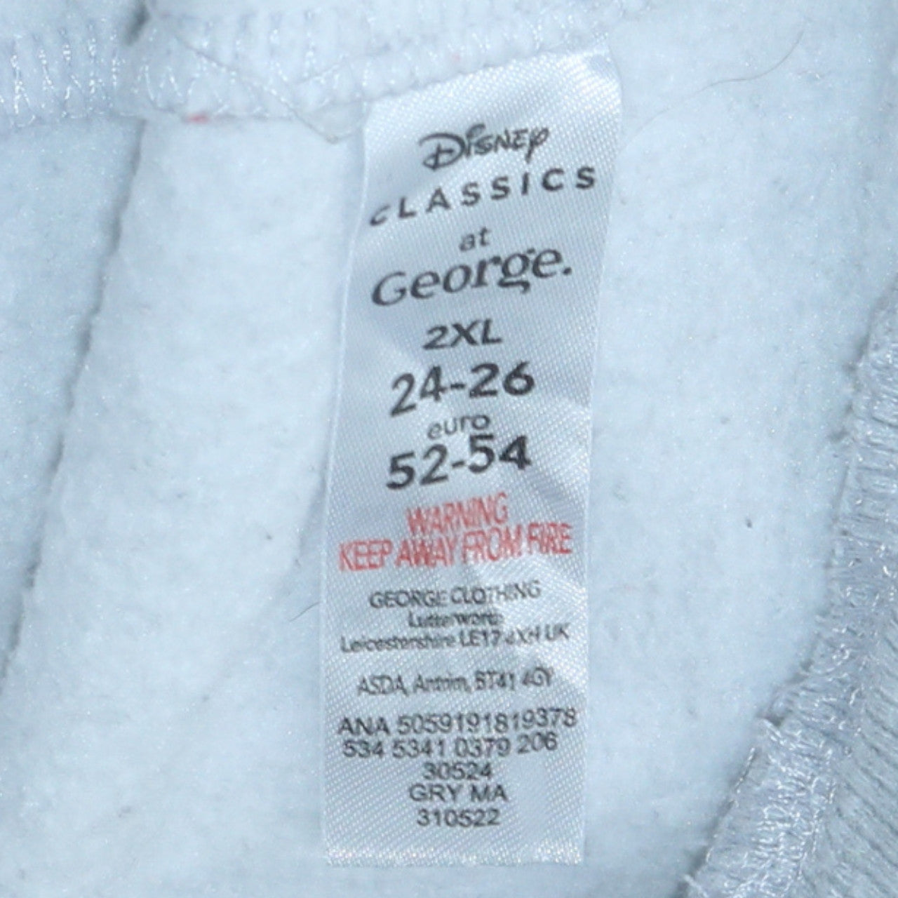 Disney Classics at George Women Grey Sweatshirt Stitch Christmas 2XL