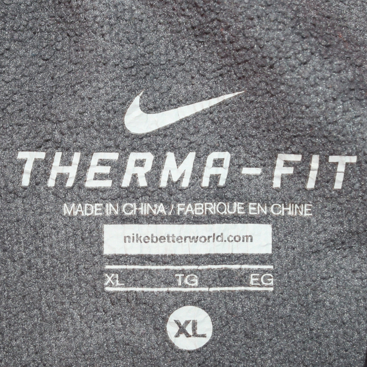 Nike Boys Grey Orange Therma-Fit Pullover Hoodie XL Polyester Fleece