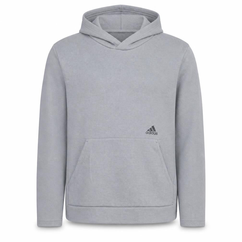 Adidas Men Grey Pullover Hoodie M Regular Fit Sportswear