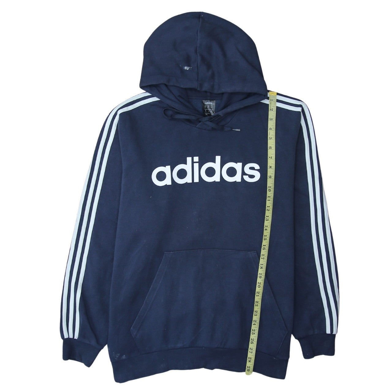 Adidas Mens Blue 2XL Pullover Hoodie Logo Sportswear
