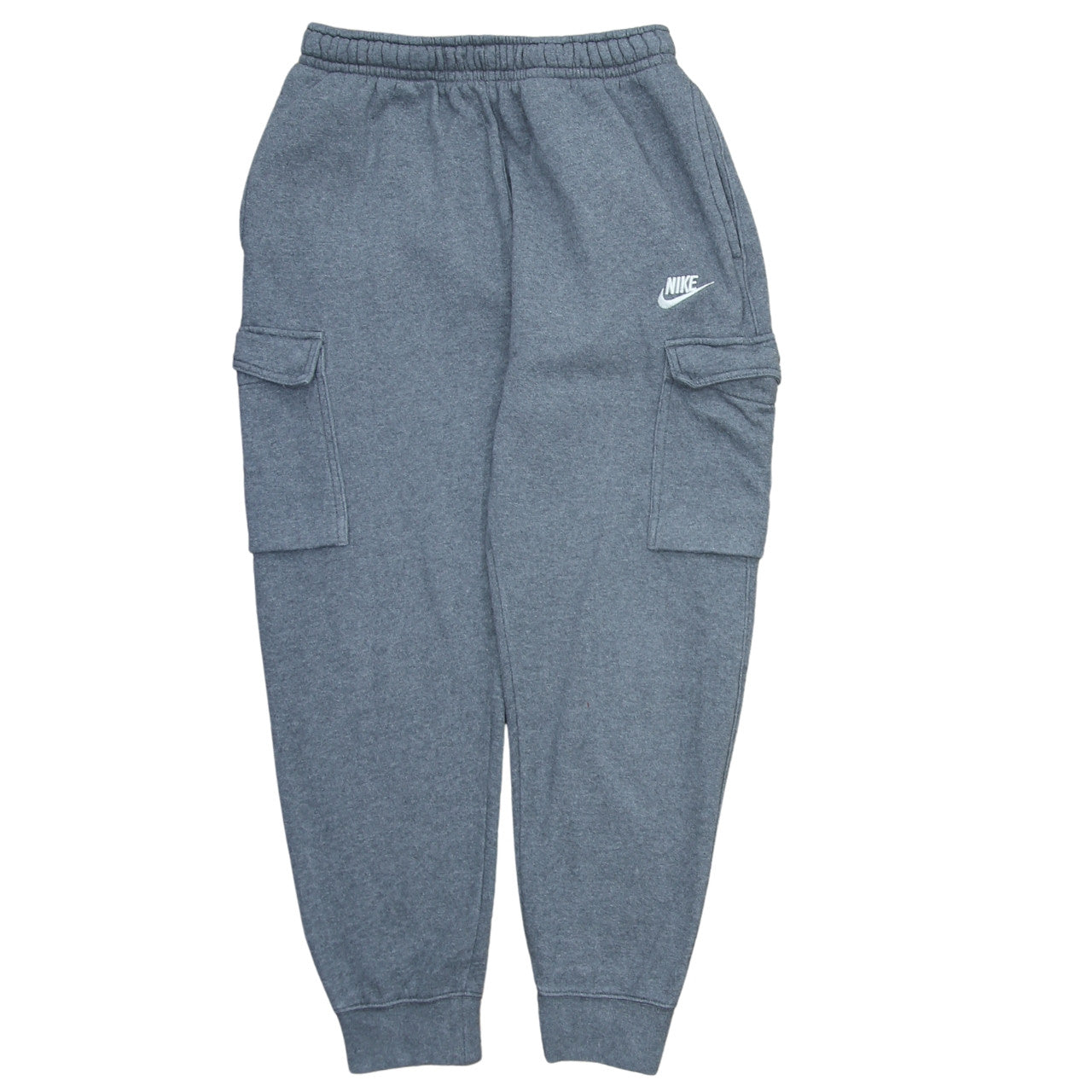 Nike Men's Grey Cargo Fleece Jogger Trousers Size S