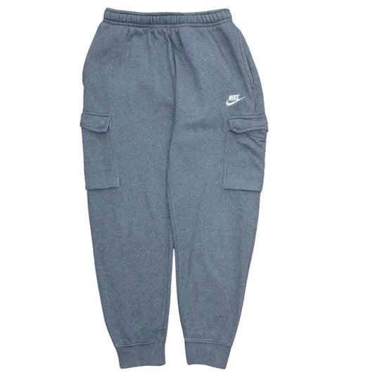 Nike Men's Grey Cargo Fleece Jogger Trousers Size S