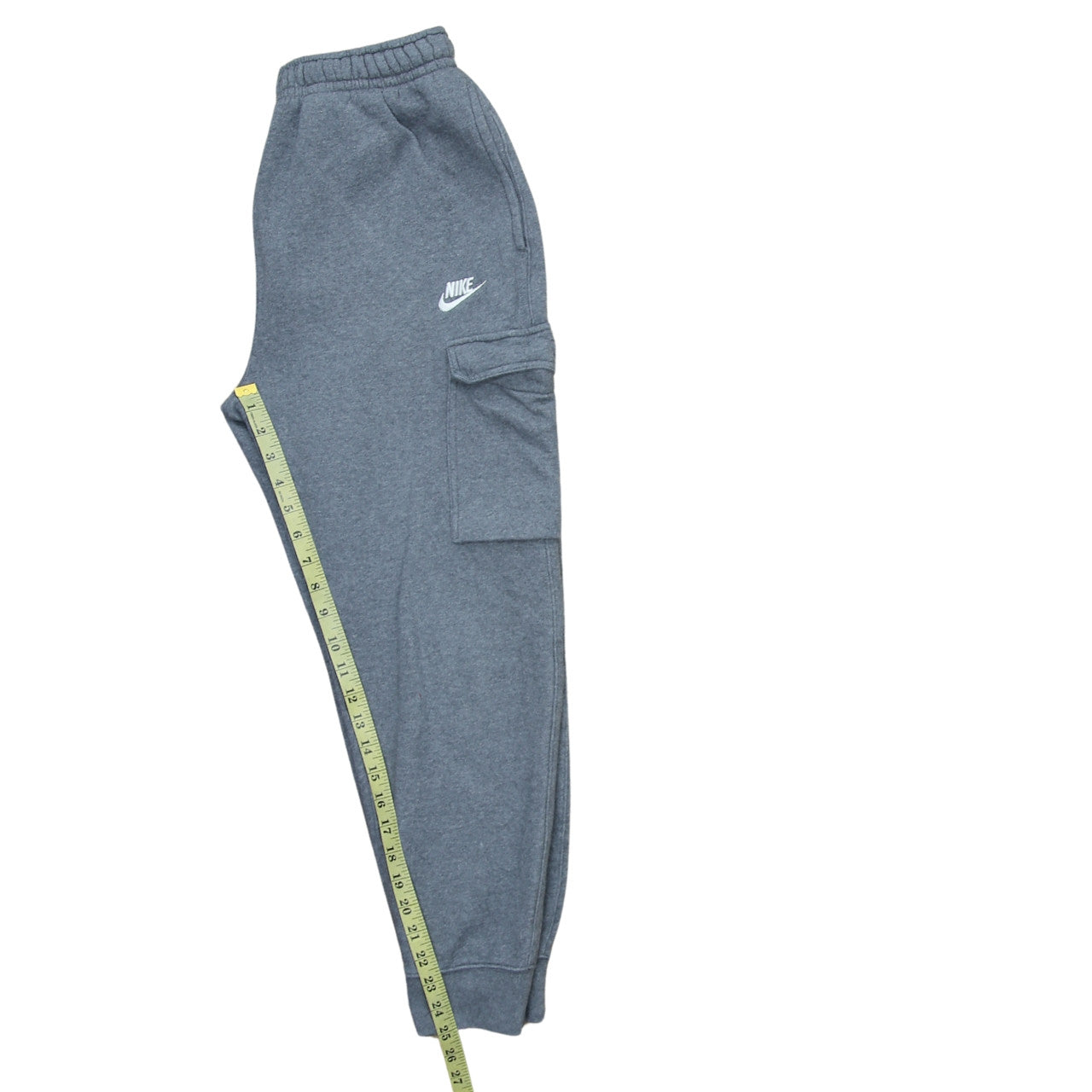 Nike Men's Grey Cargo Fleece Jogger Trousers Size S