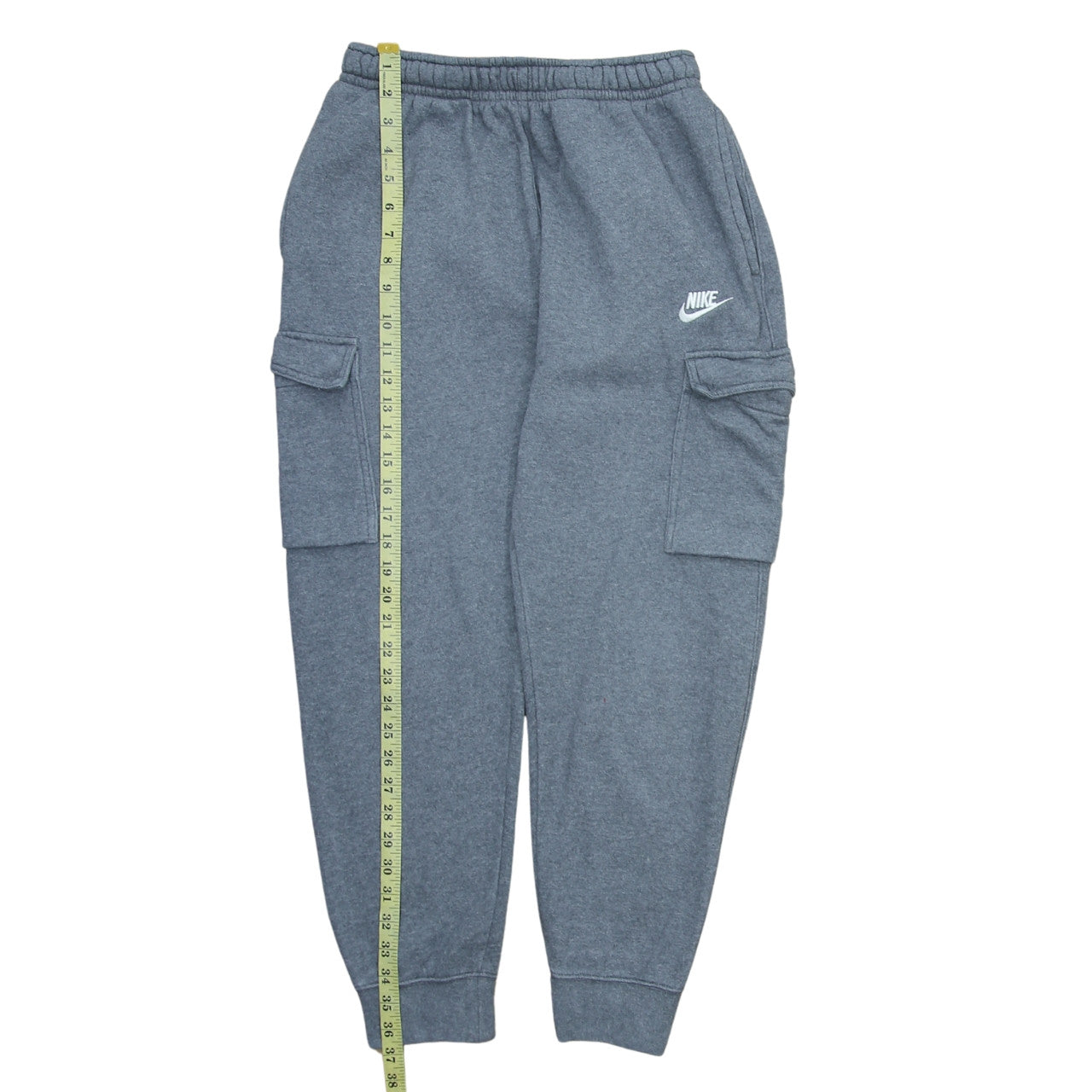 Nike Men's Grey Cargo Fleece Jogger Trousers Size S