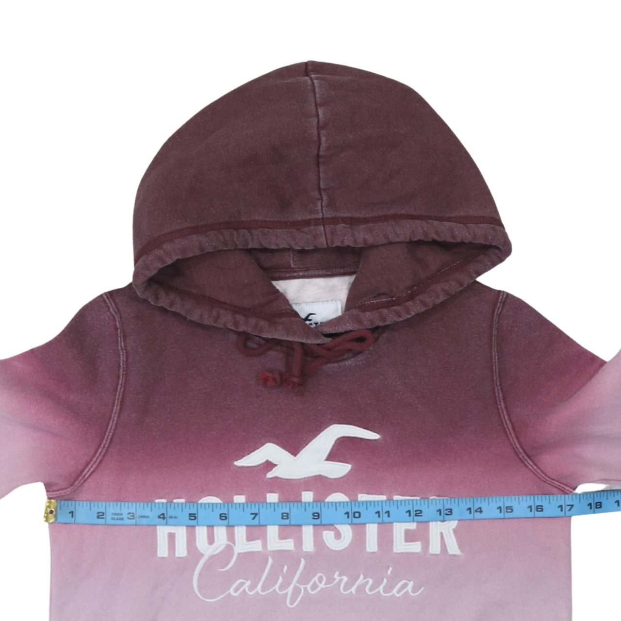 Hollister Women’s Pink Ombre Pullover Hoodie XS Cotton Blend