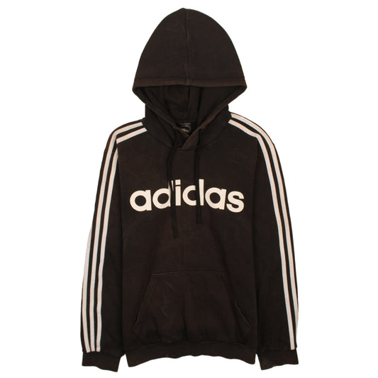 Adidas Men's Black Pullover Hoodie Small Logo Fleece Sportswear