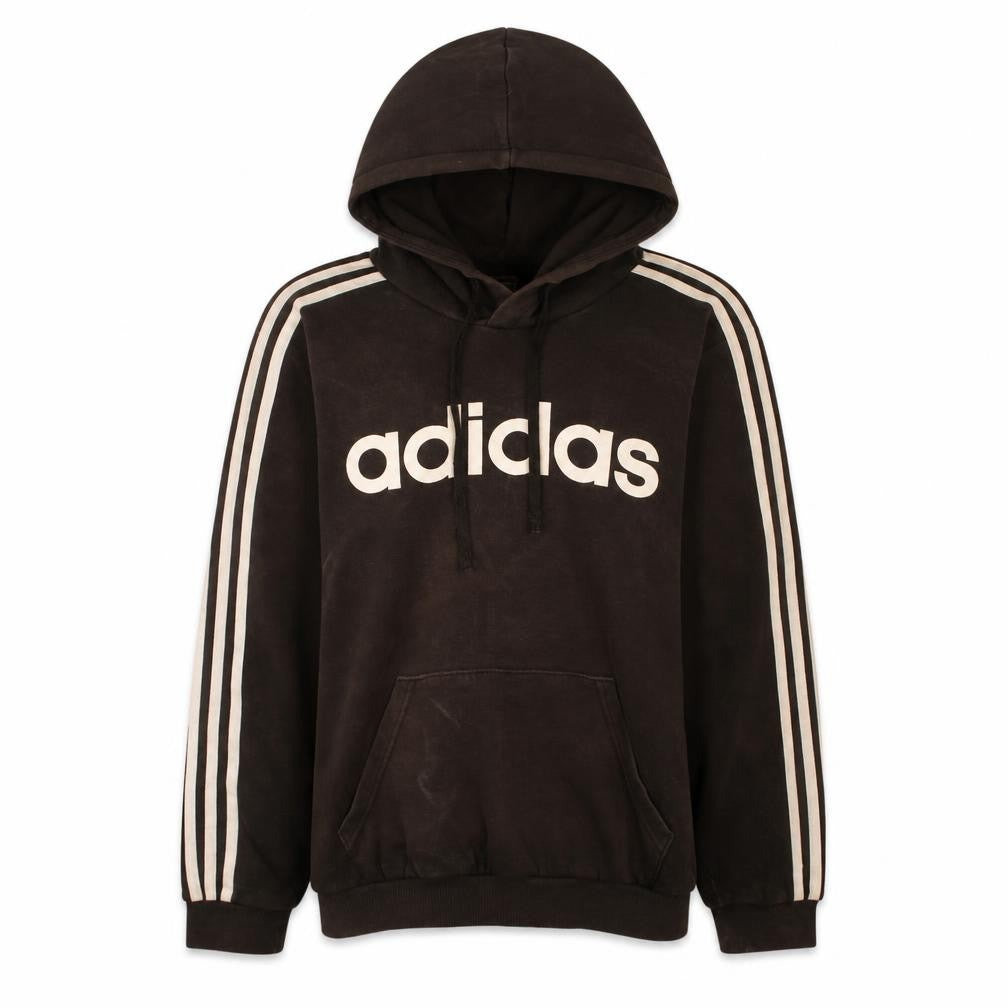 Adidas Men's Black Pullover Hoodie Small Logo Fleece Sportswear