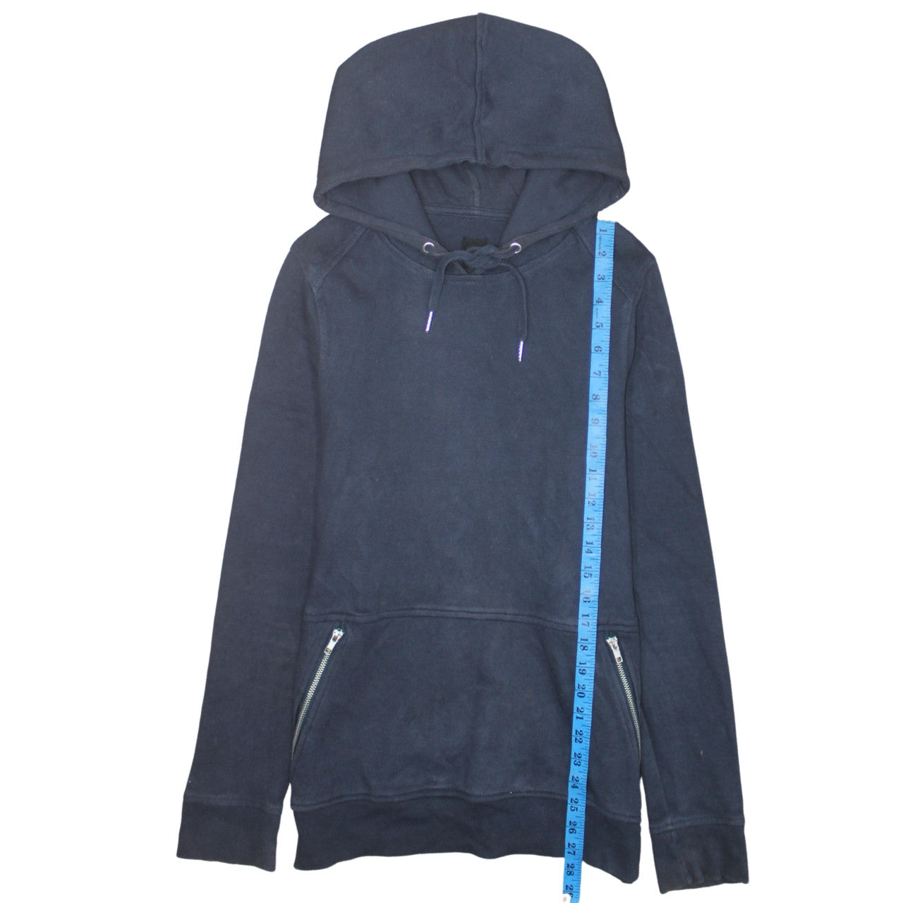 River Island Men's Blue Muscle Fit Pullover Hoodie Size M