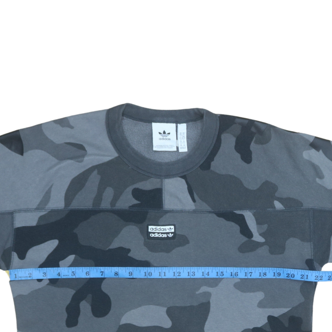 adidas Men's Grey Camouflage Crew Neck Pullover Sweatshirt XS