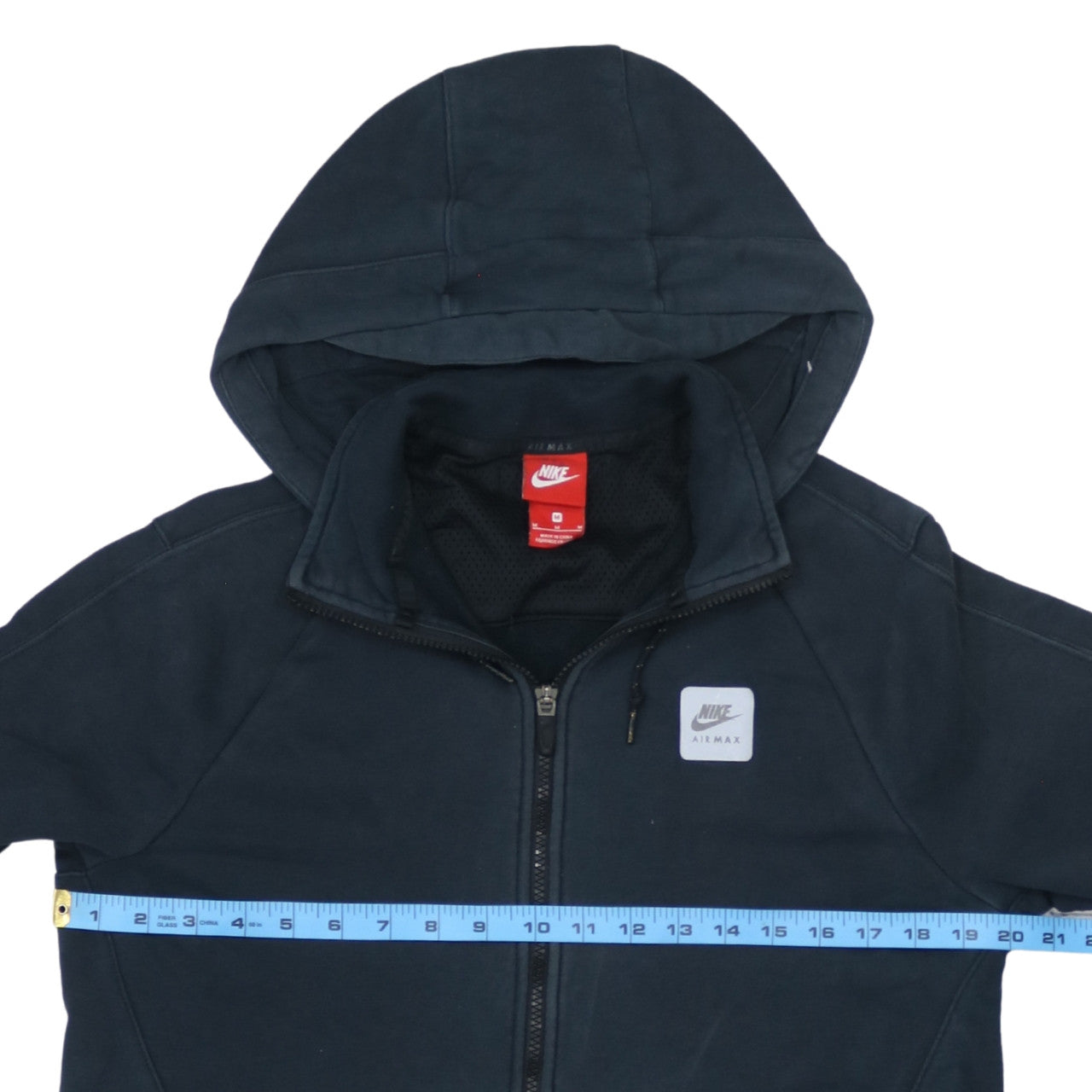Nike Air Max Women’s Black Full Zip Hoodie Size M Cotton Blend