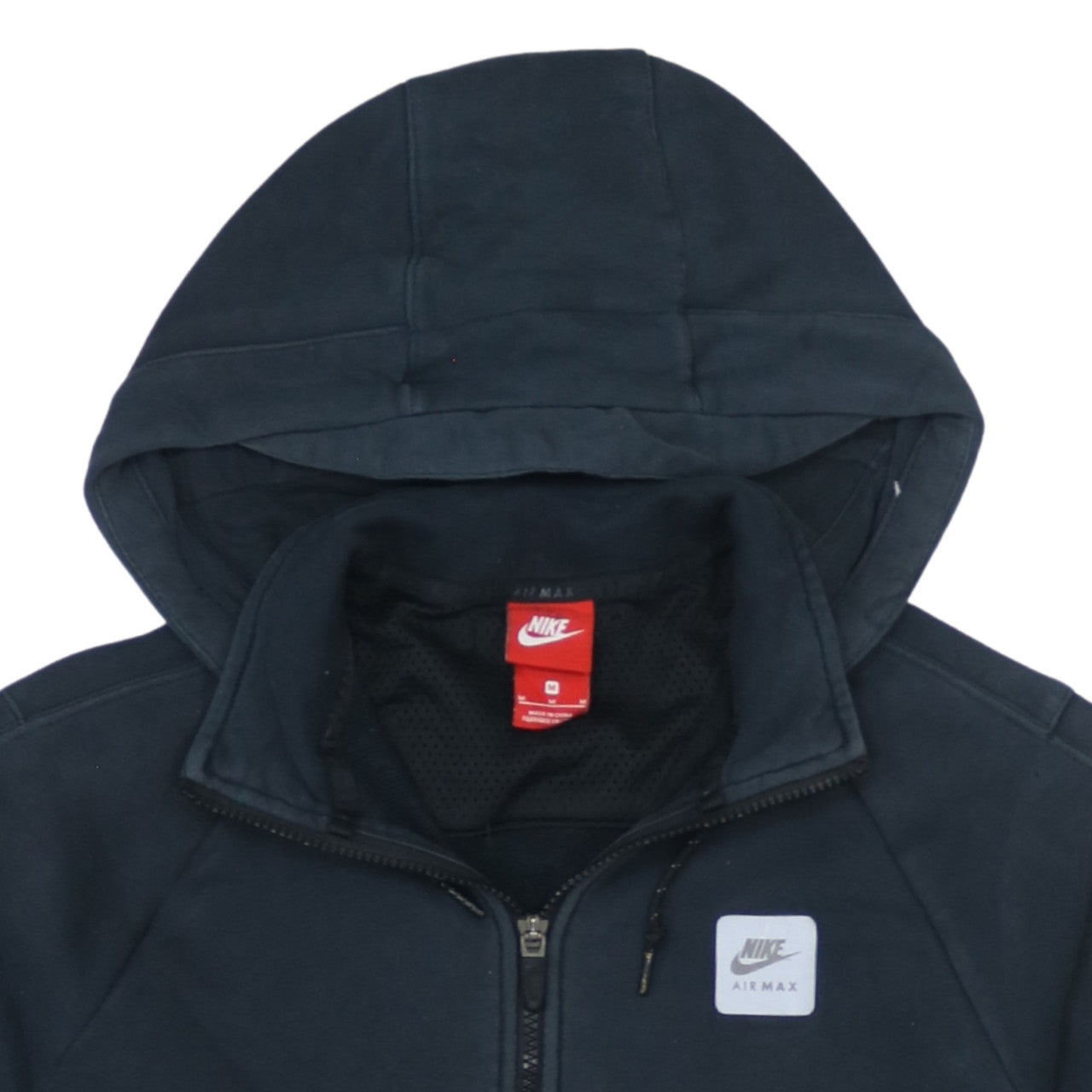 Nike Air Max Women’s Black Full Zip Hoodie Size M Cotton Blend
