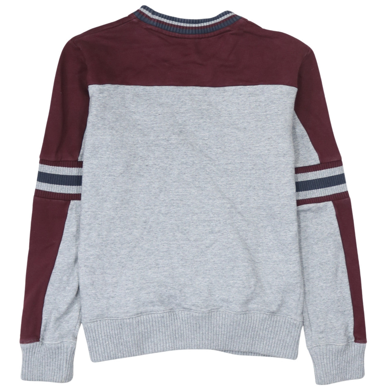 Champion Men's Grey & Maroon Logo Pullover Sweatshirt Size M