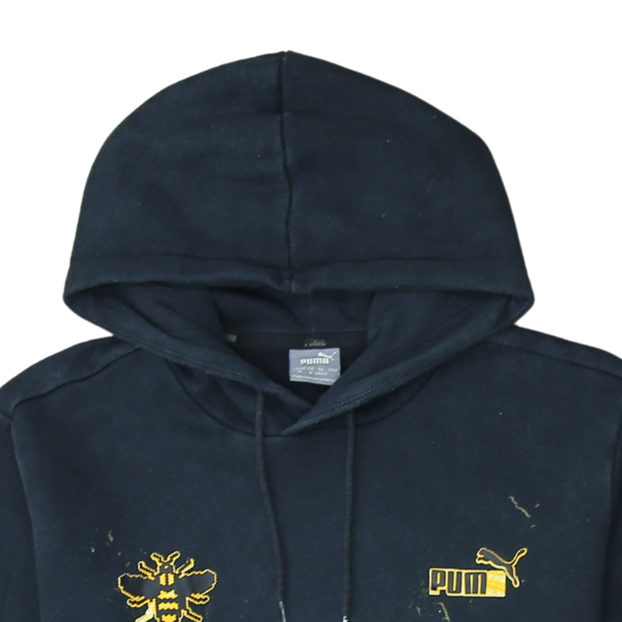 Puma Men's Black Bee Embroidered Pullover Hoodie Size M