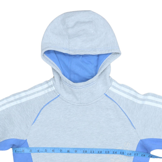 adidas Boys Grey Pullover Hoodie 13-14 Years Fleece Hooded Sweatshirt