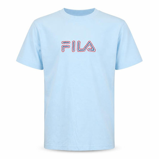 FILA Boys Blue 9-10 Years Logo Cotton Short Sleeve T-Shirt
