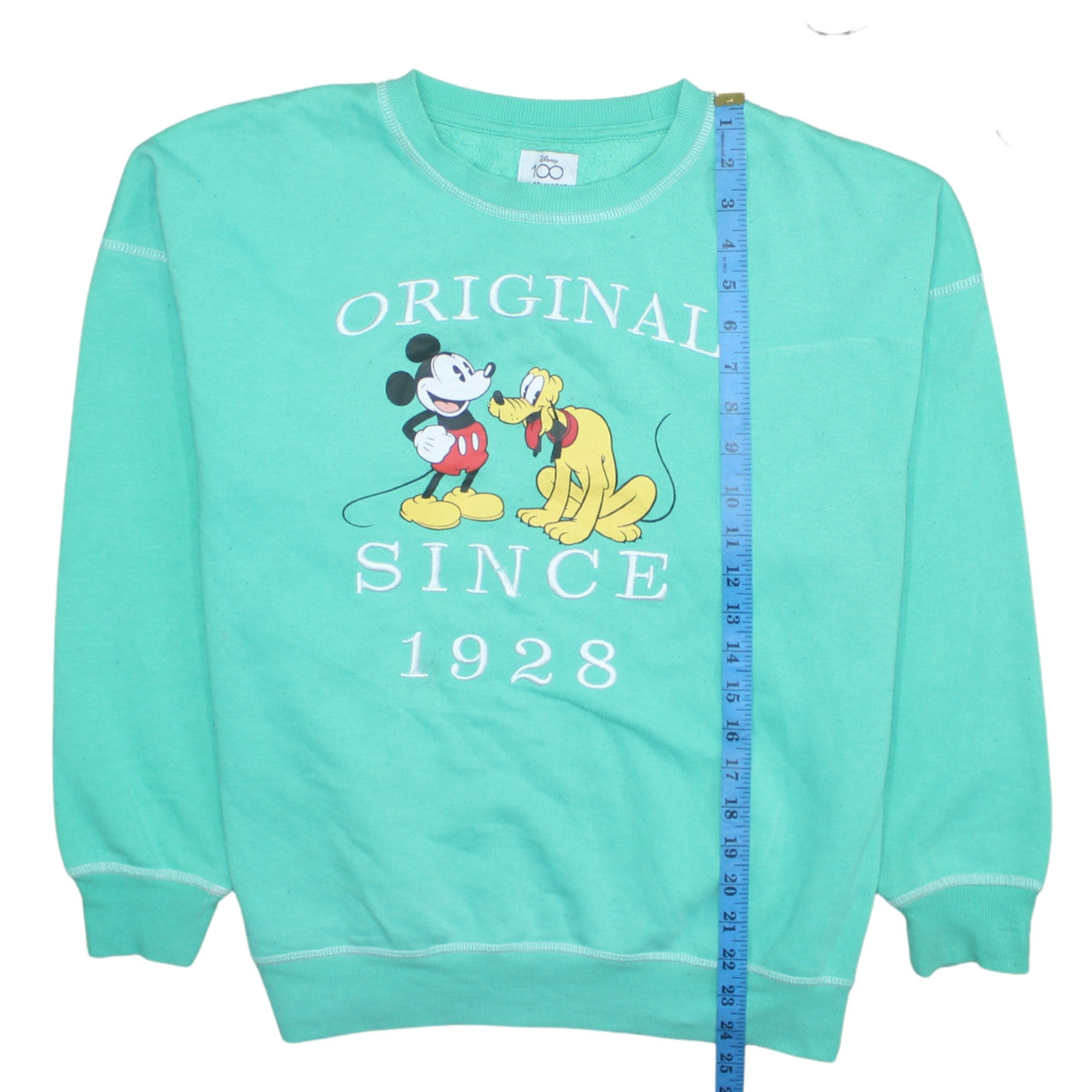 Disney x Primark Women Green Mickey & Pluto Sweatshirt Size S