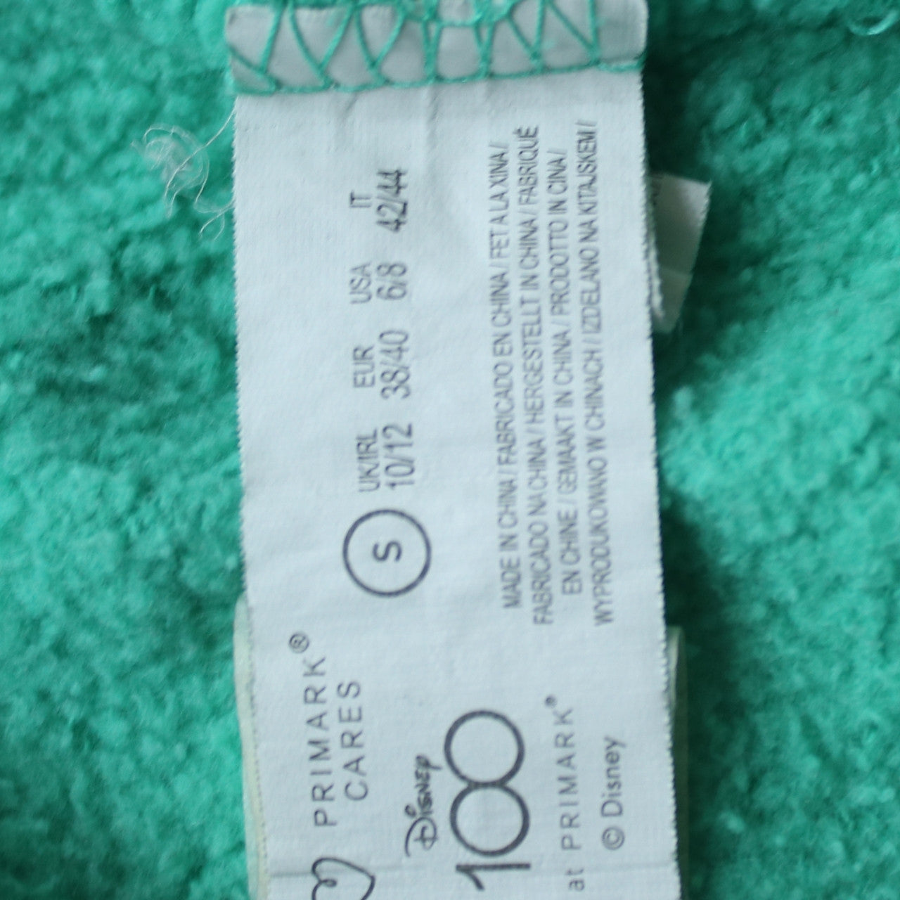 Disney x Primark Women Green Mickey & Pluto Sweatshirt Size S